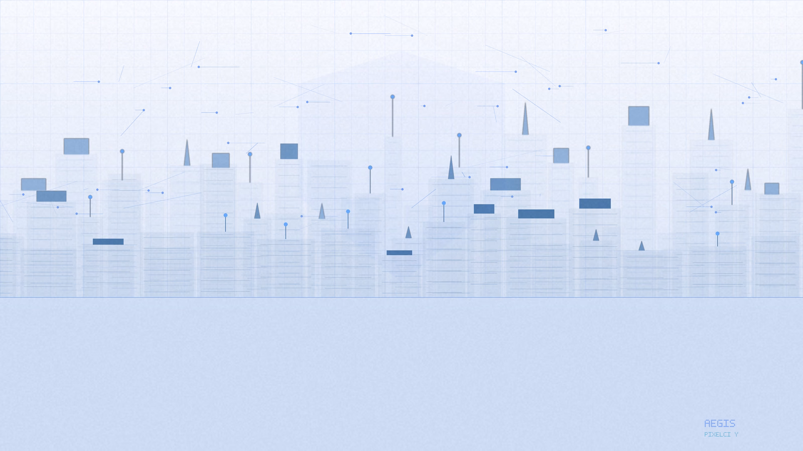Original Paper Circuit wallpaper, a light blueprint skyline with circuit traces.